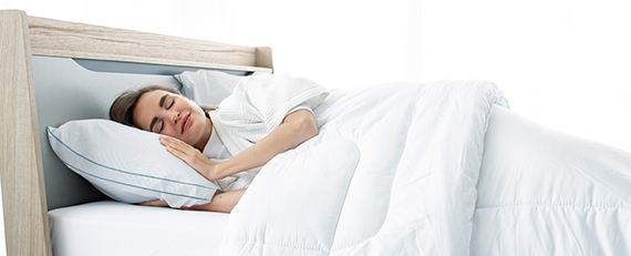 Woman Sleeping with SenCool Pillow
